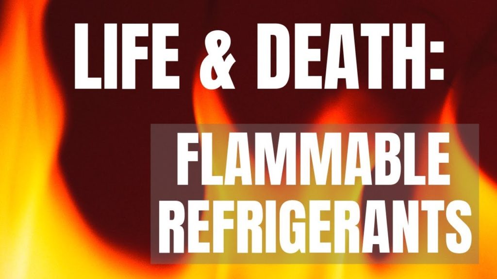 HVAC system using low-GWP refrigerant in a commercial building