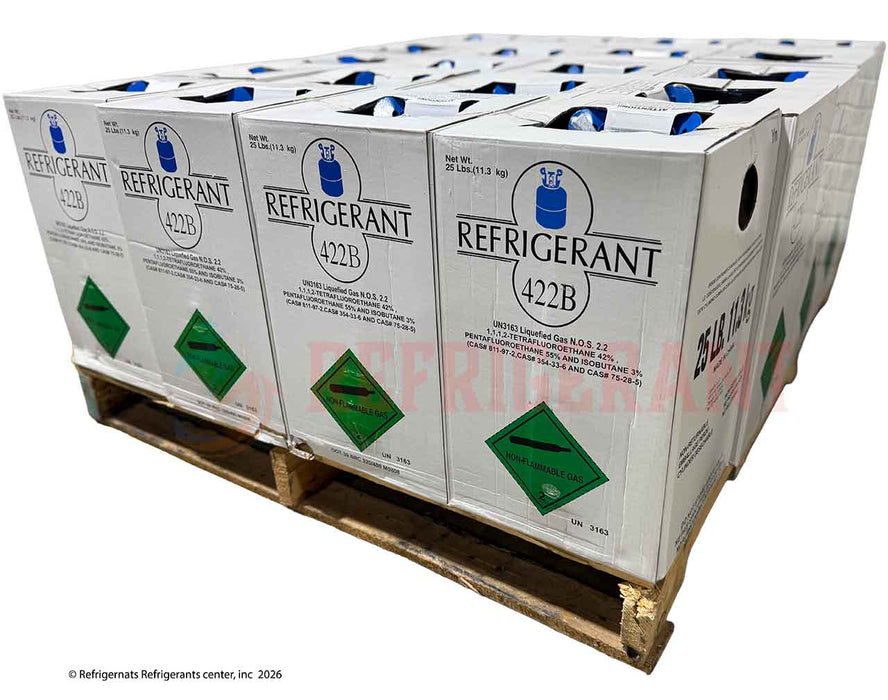 R-422B (NU-22B) Refrigerant – Half Pallet (20 × 25 lb) – R-22 Replacement